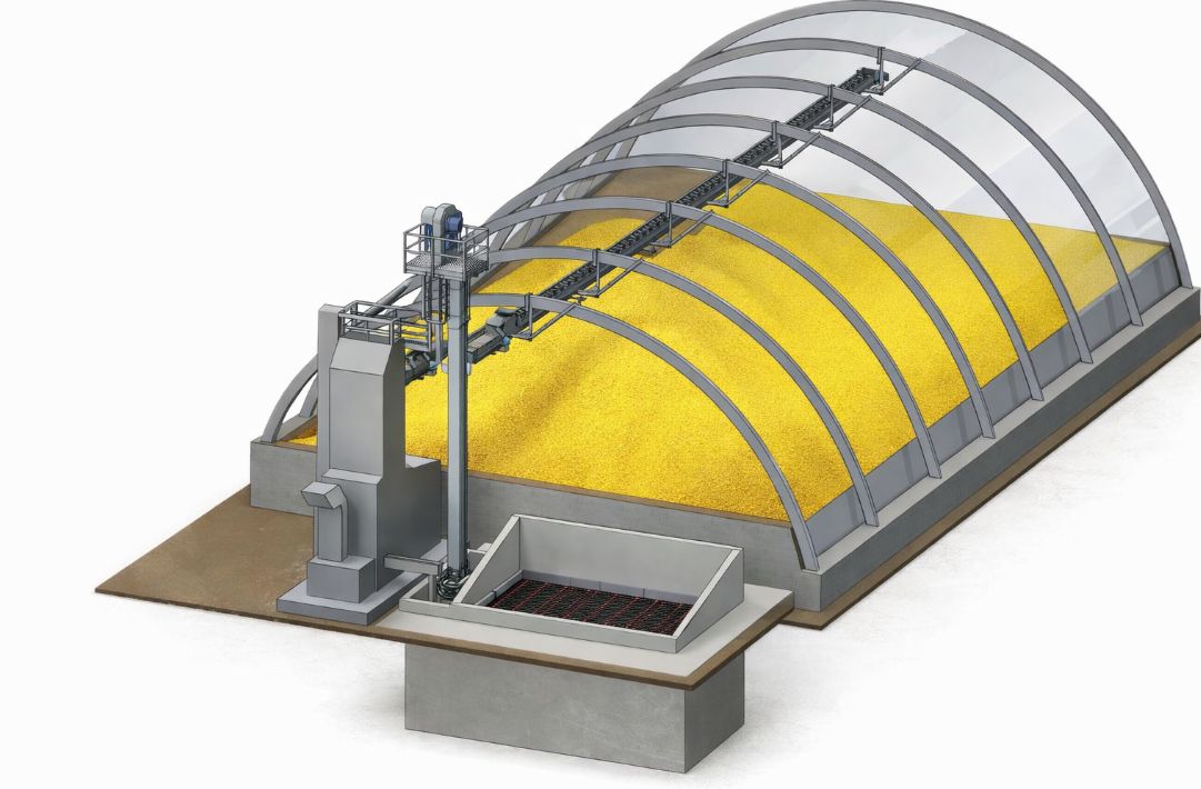 Stockage des céréales à plat